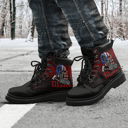 Boots Viking Us Flag' Til Valhalla All Season Boots
