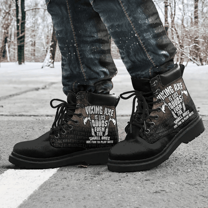 Boots Viking Axe Is Like Boobs All Season Boots