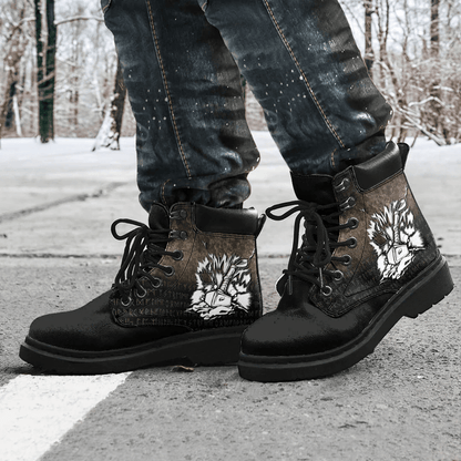 Boots Viking Axe Warrior Norse Mythology Valhalla All Season Boots