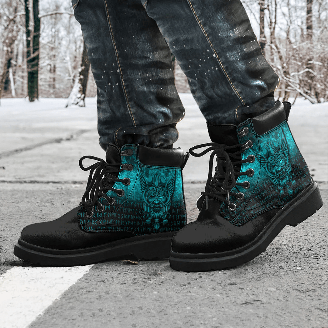 Boots Viking Odin Allfather In Asgard Cyan All Season Boots