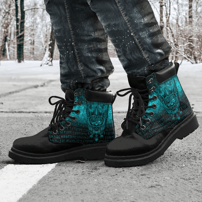 Boots Viking Odin Allfather In Asgard Cyan All Season Boots