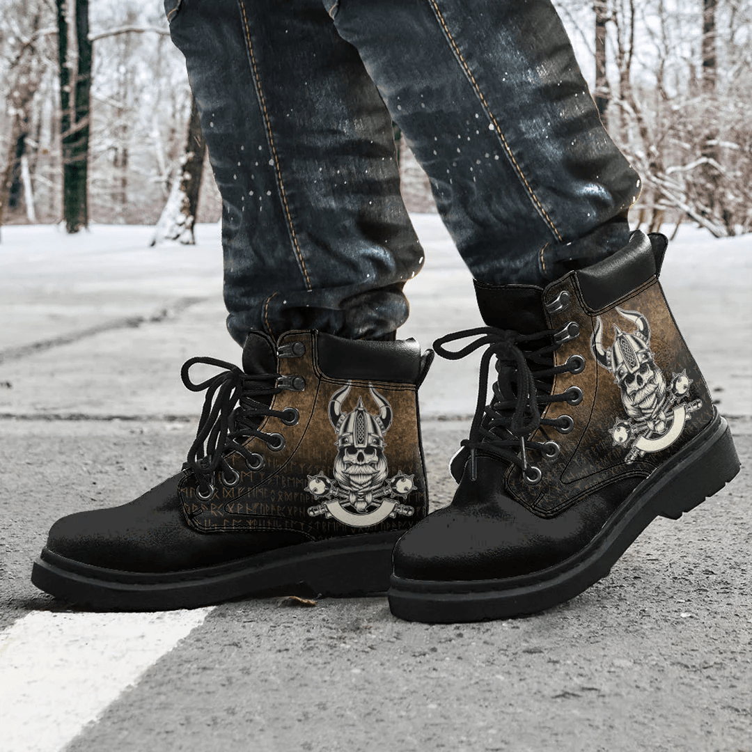 Boots Viking Valhalla Norse Mythology Axe All Season Boots