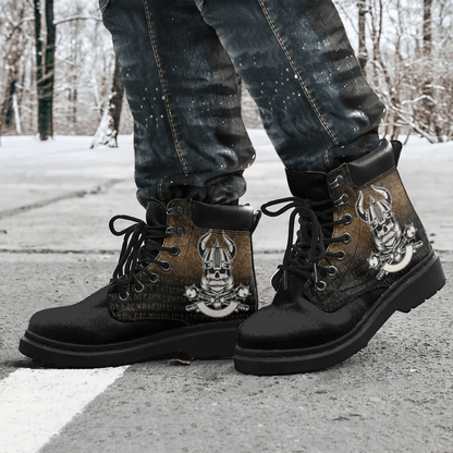 Boots Viking Valhalla Norse Mythology Axe All Season Boots