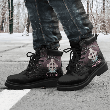 Boots Woman Loves Viking Warrior Norse Valhalla All Season Boots
