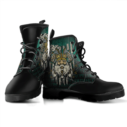 Boots American Viking Patriotic Norse Myth Historical Leather Boots