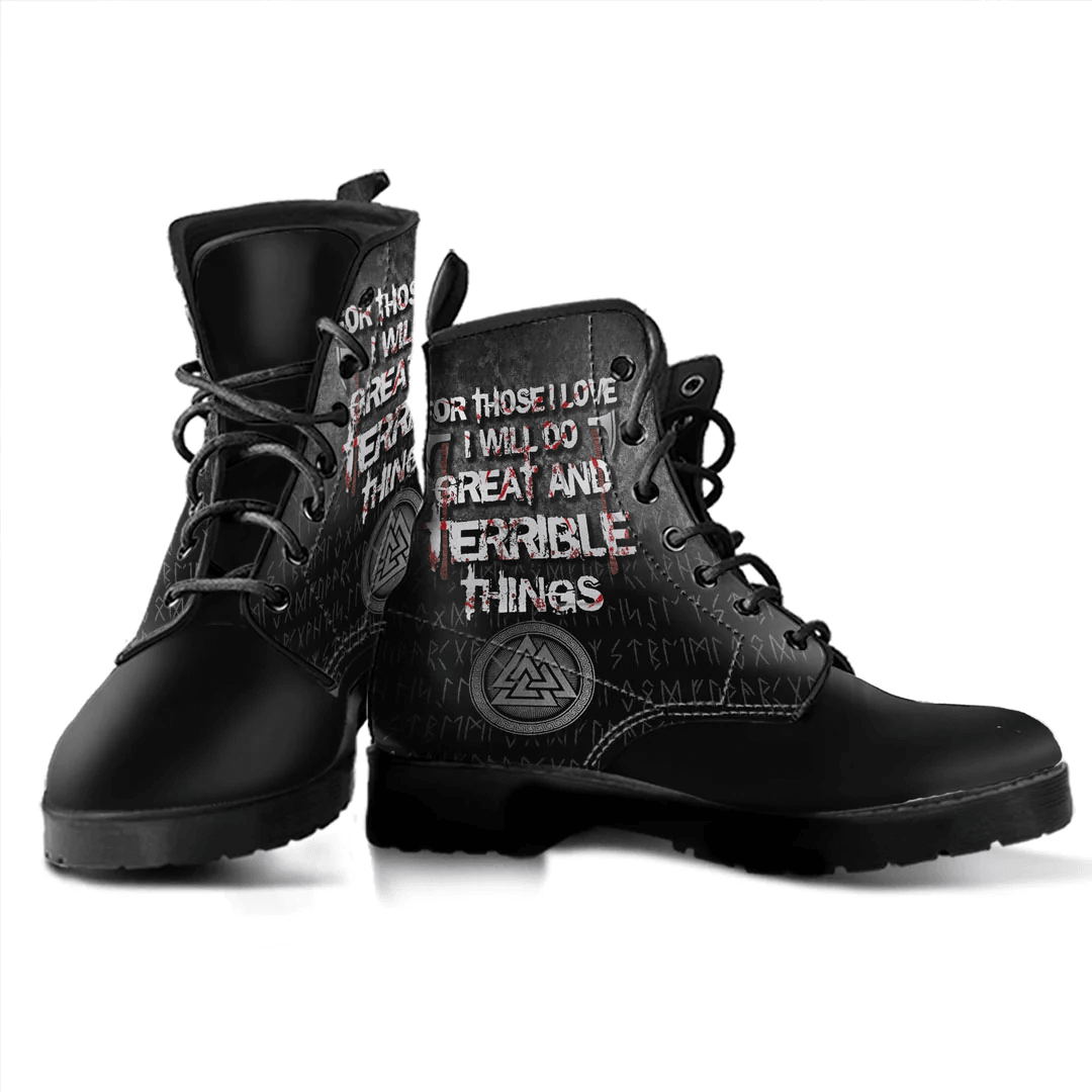Boots For Those I Love I Will Do Great And Terrible Things Leather Boots