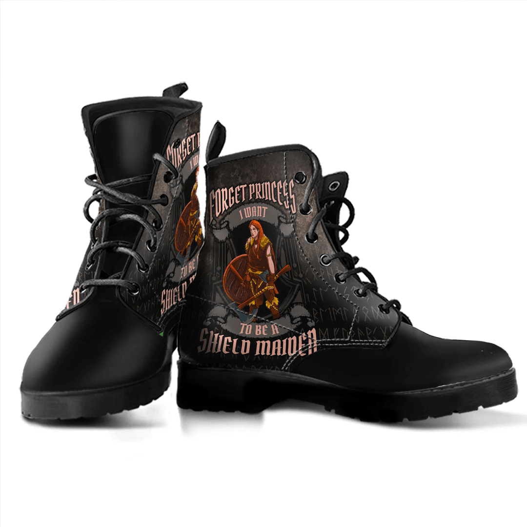 Boots Forget Princess I Want To Be A Shield Maiden Leather Boots