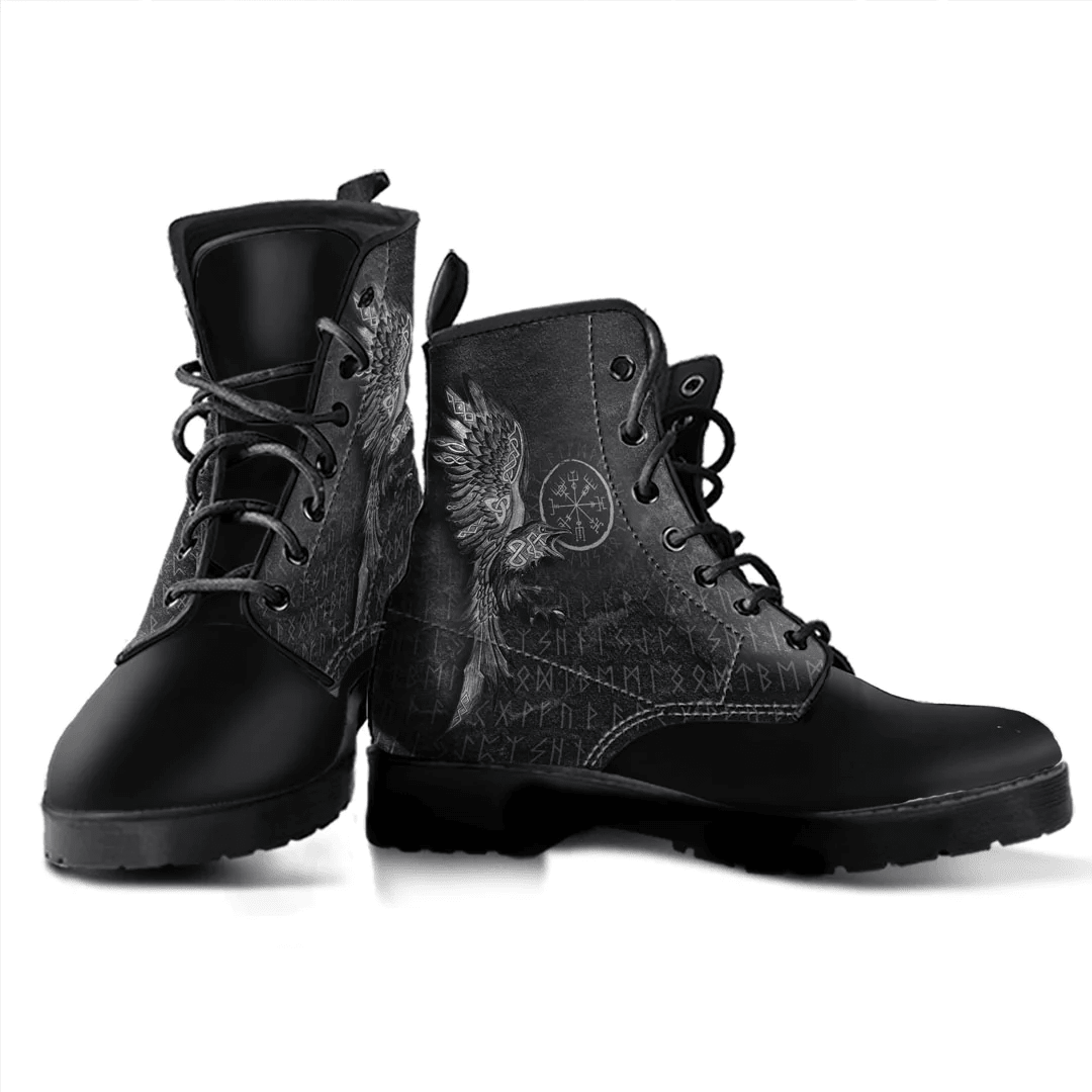 Boots Raven Vegvisir Leather Boots