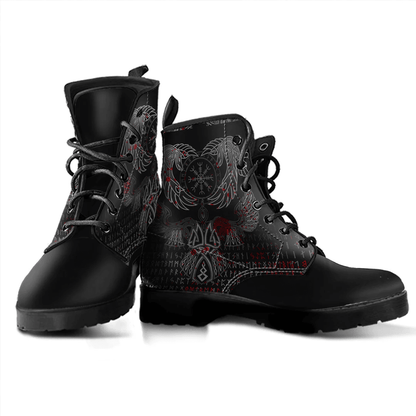 Boots Raven Of Odin Blood Style Leather Boots