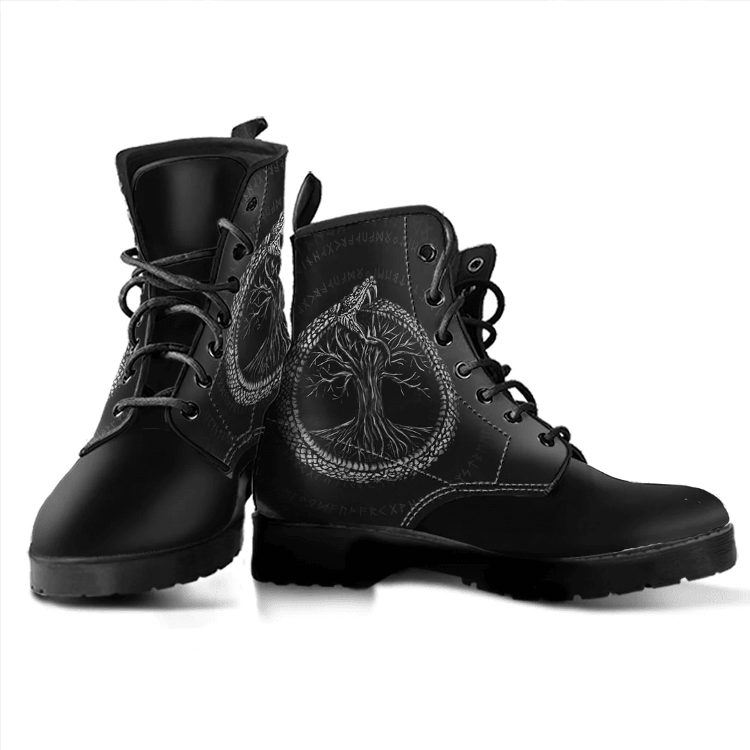 Boots Ouroboros With Tree Of Life Leather Boots