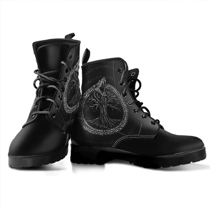 Boots Ouroboros With Tree Of Life Leather Boots