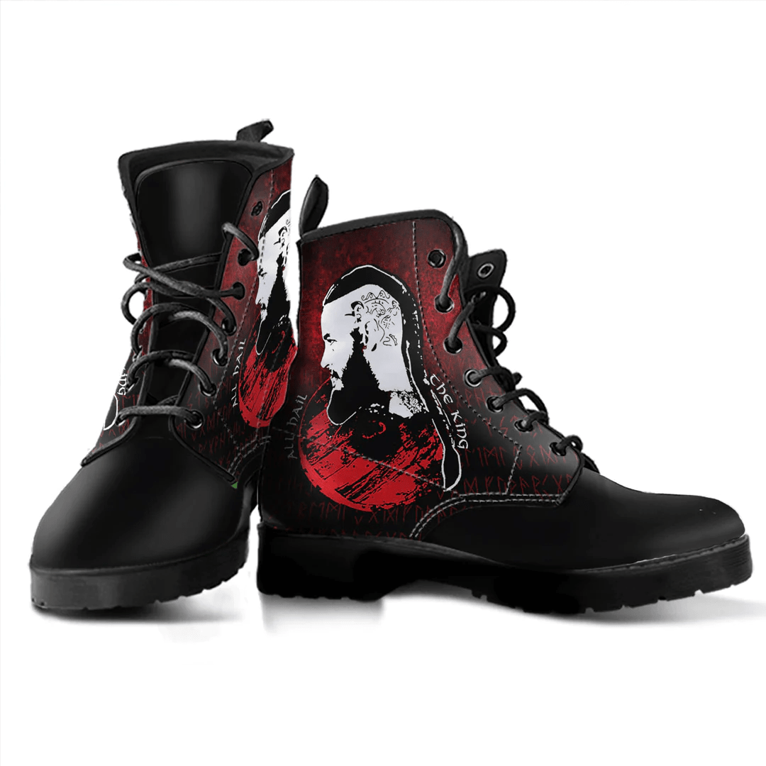 Boots All Hail The King Vikings Leather Boots