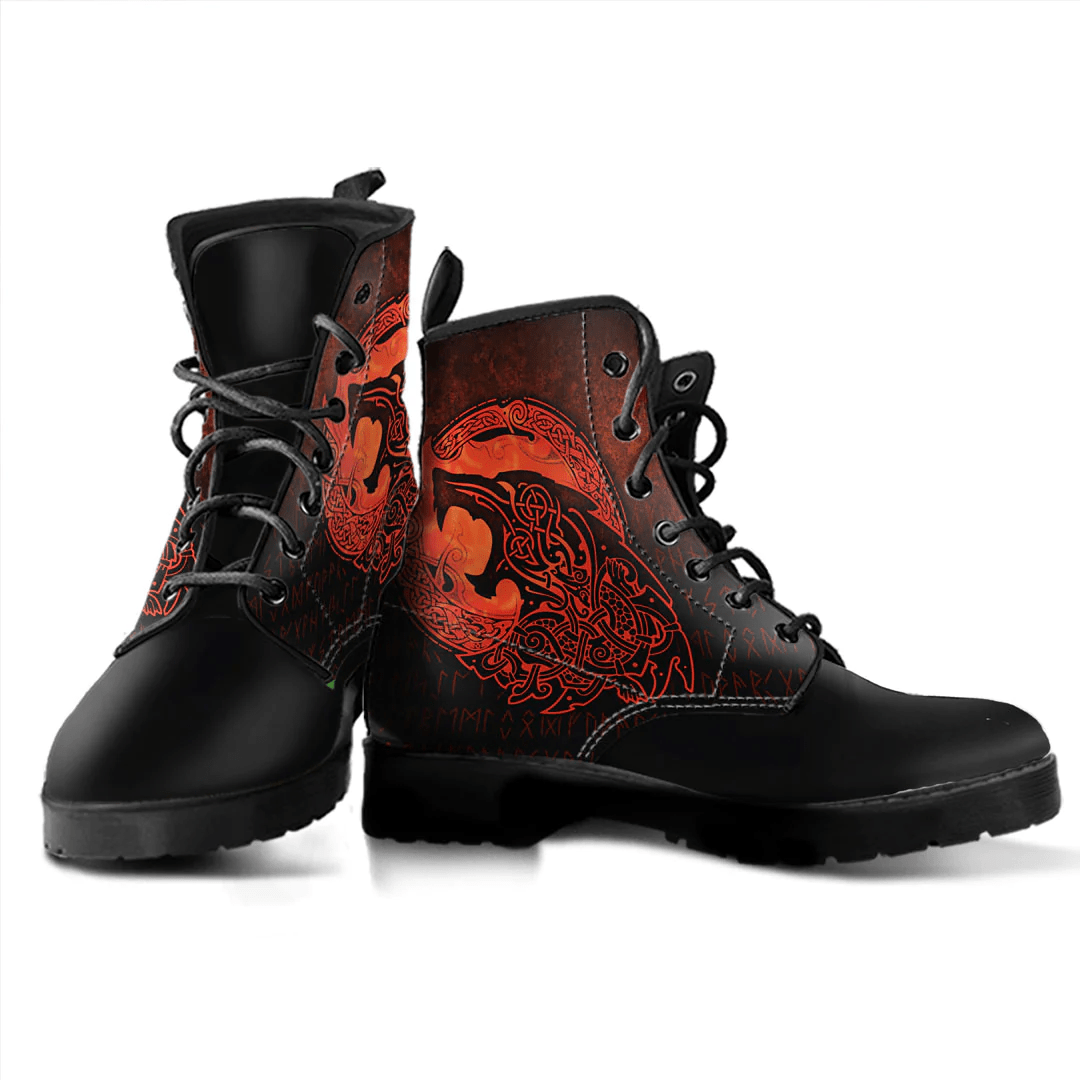 Boots Fenrir Vikingd Tattoo Leather Boots