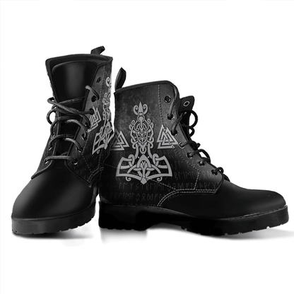 Boots Mjolnir And Valknut Leather Boots