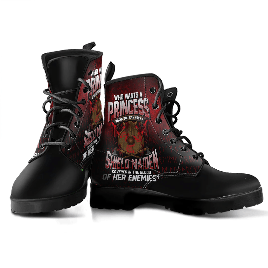 Boots I Want To Be A Shield Maiden Leather Boots