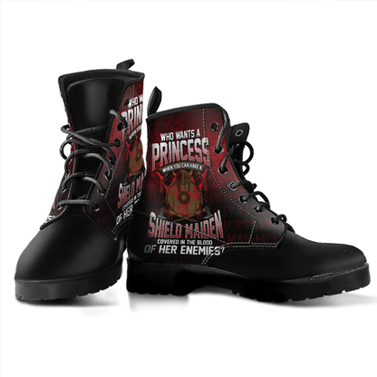 Boots I Want To Be A Shield Maiden Leather Boots