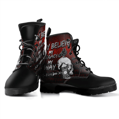 Boots My Belief My Legacy' My Way Leather Boots