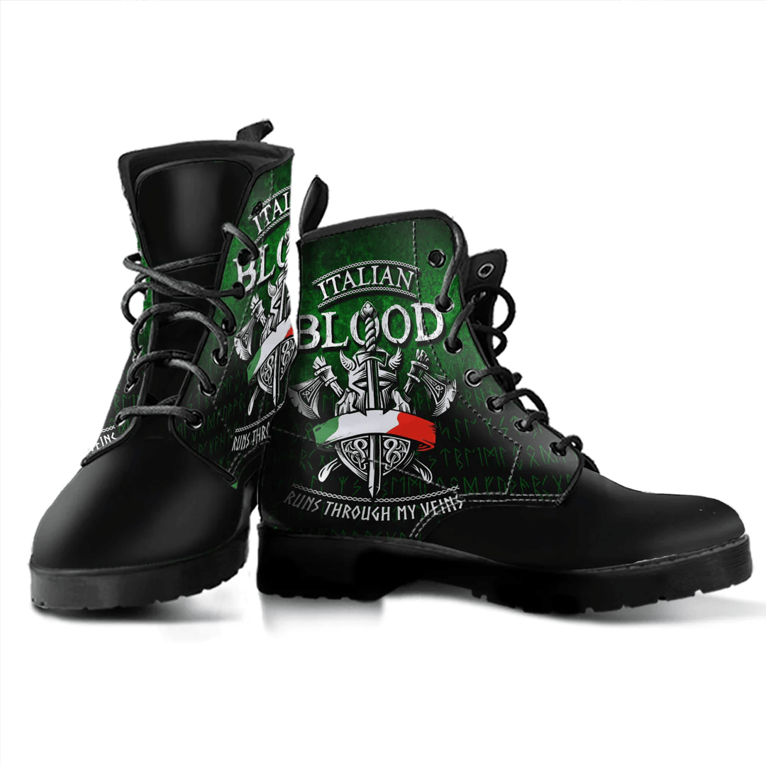 Boots Italian Blood Runs Through My Veins Leather Boots