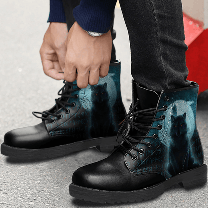 Boots Fenrir Viking Wolf Leather Boots