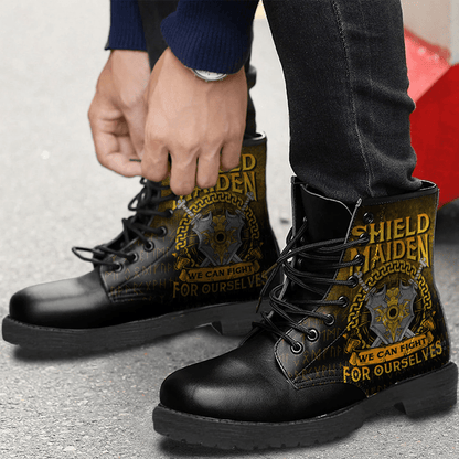 Boots Shieldmaiden We Can Fight For Ourselves Leather Boots