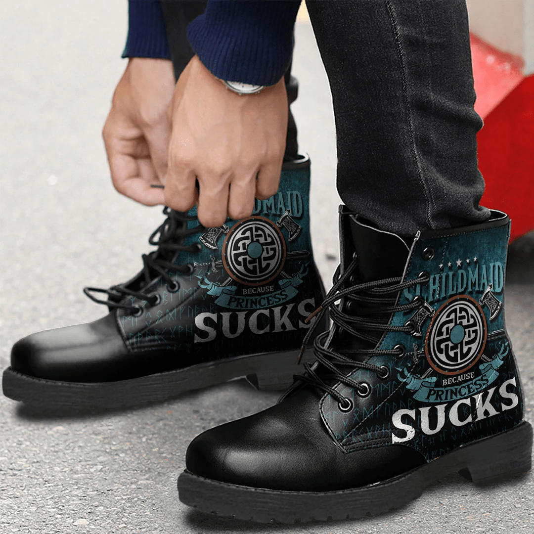 Boots Schildmaid' Because Princess Sucks Leather Boots