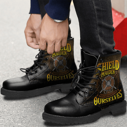 Boots Shieldmaiden We Can Fight For Ourselves Leather Boots