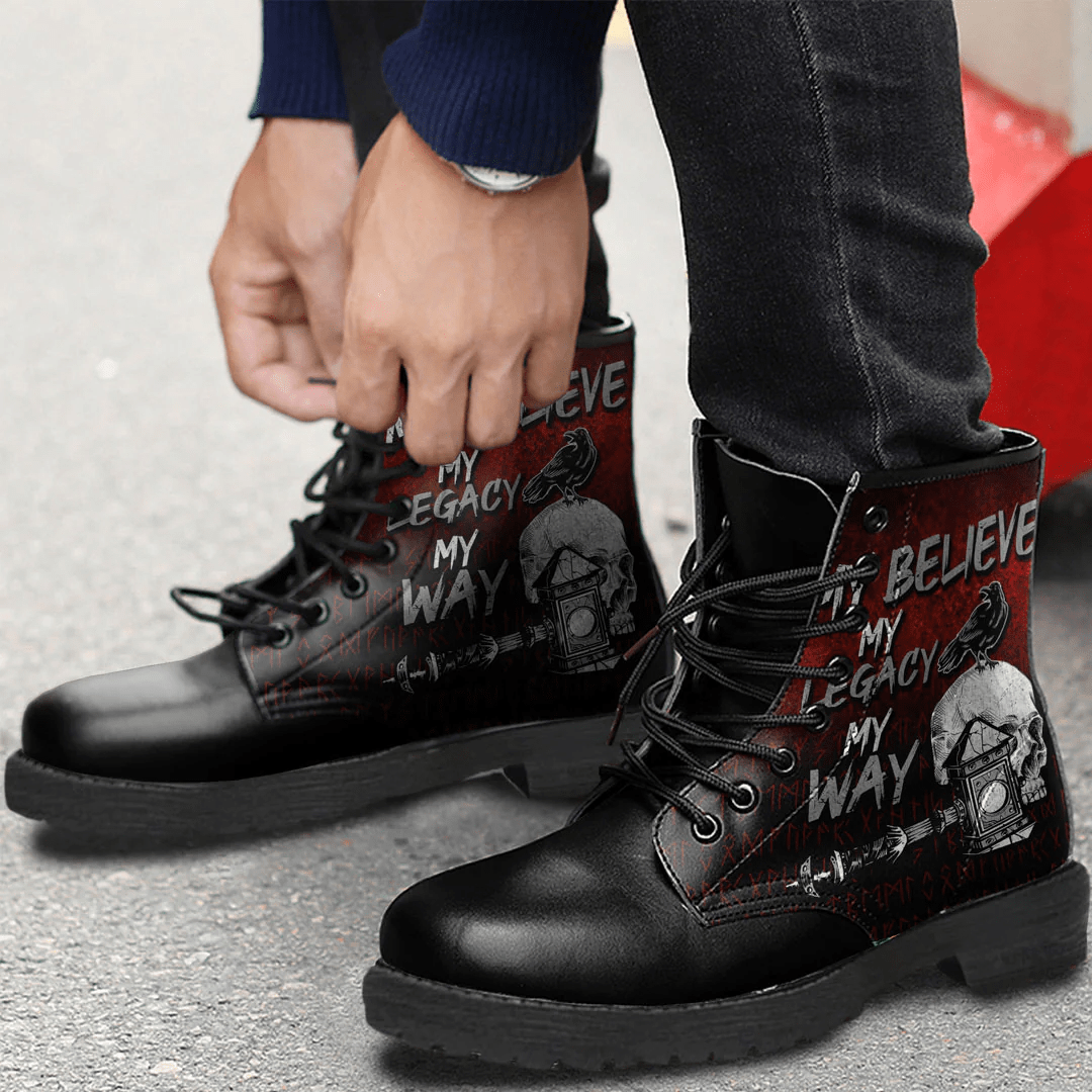 Boots My Belief My Legacy' My Way Leather Boots