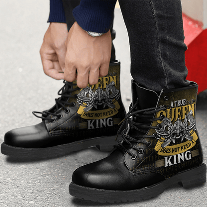 Boots Queen Doesn't Need A King Leather Boots