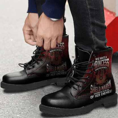 Boots I Want To Be A Shield Maiden Leather Boots