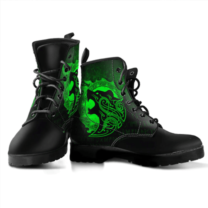 Boots Viking Berserker Green Leather Boots