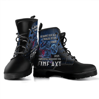 Boots Vikings' Solving Problems With An Axe Leather Boots