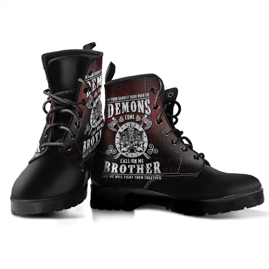 Boots Valhalla Viking Odin Thor Norse Nordic Leather Boots