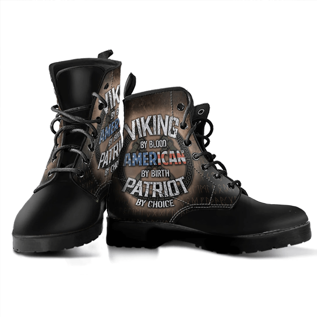 Boots Viking By Blood American By Birth Patriot Leather Boots