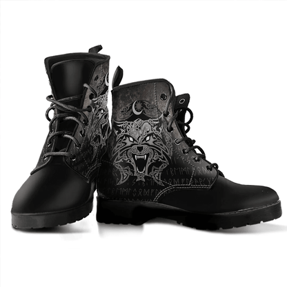 Boots Vikings Ragnarok Wolves Leather Boots