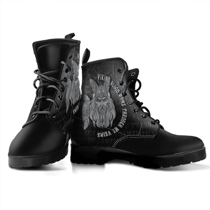 Boots Viking Blood Bird Leather Boots
