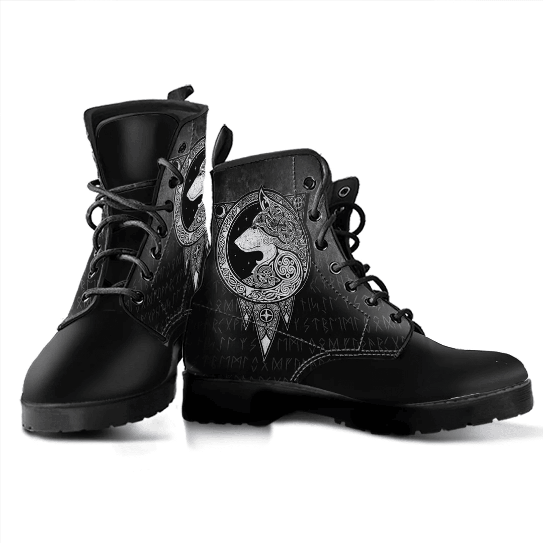 Boots Viking Norse Wolf Leather Boots