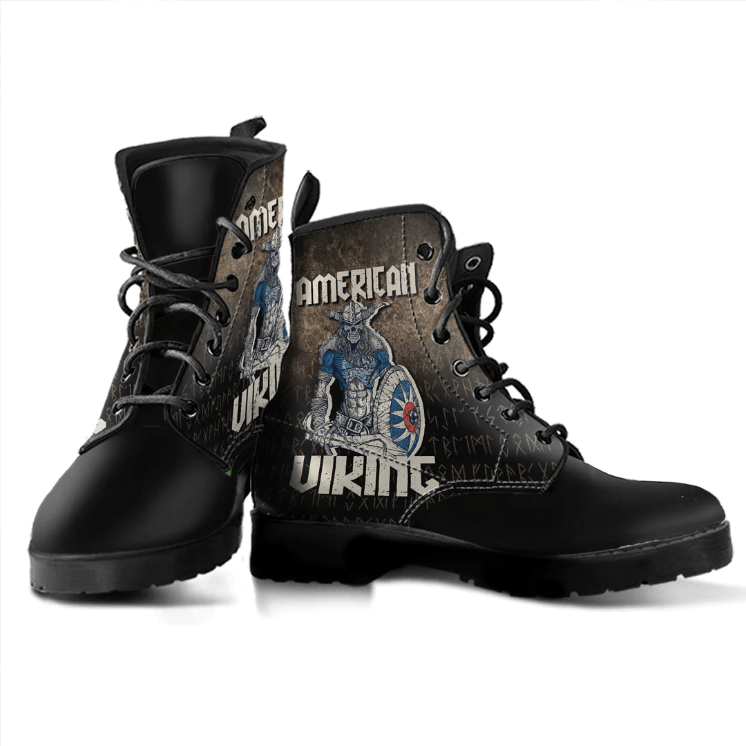 Boots Warrior Viking Sword American Valhalla Norse Leather Boots