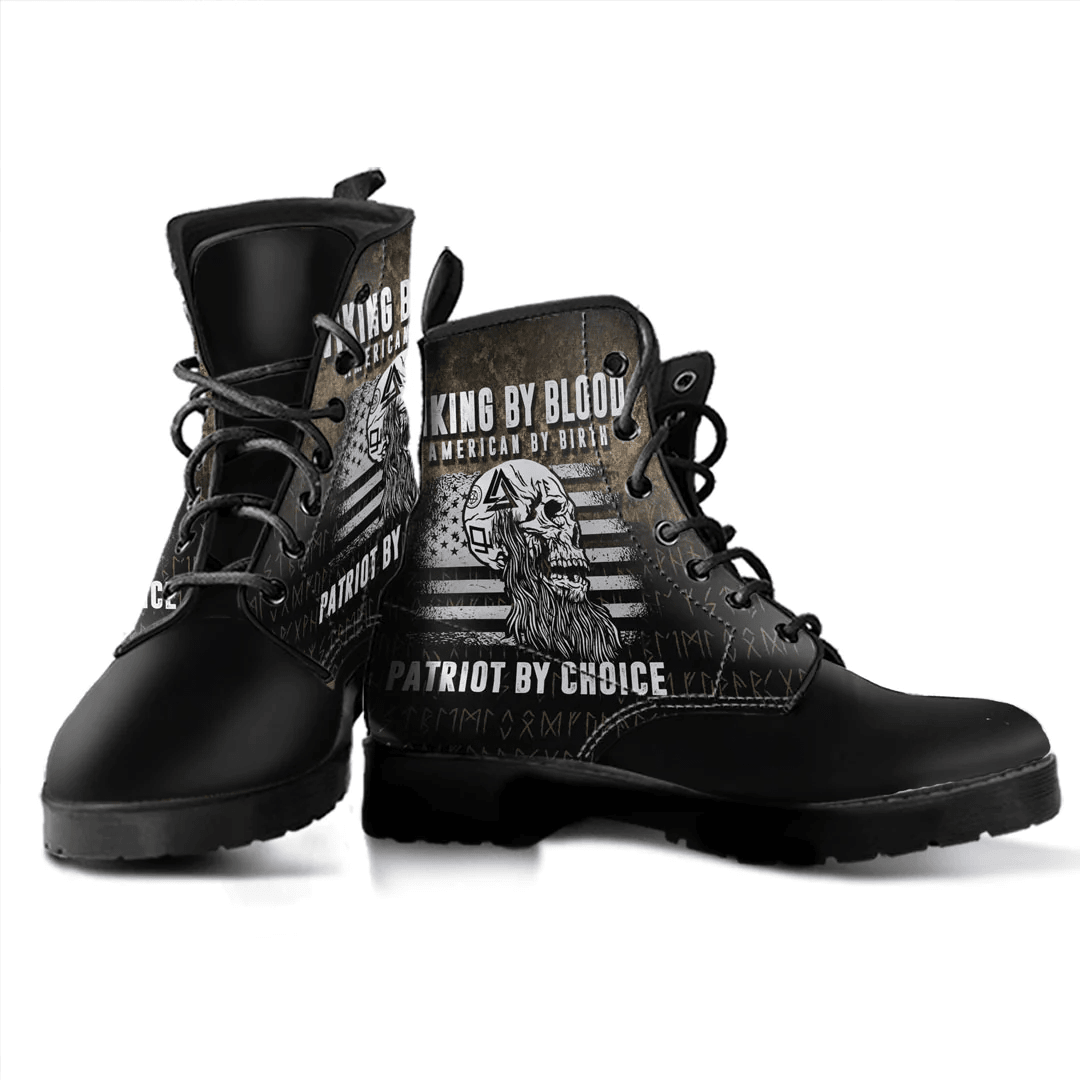 Boots Viking By Blood American By Birth Patriot By Choice Leather Boots