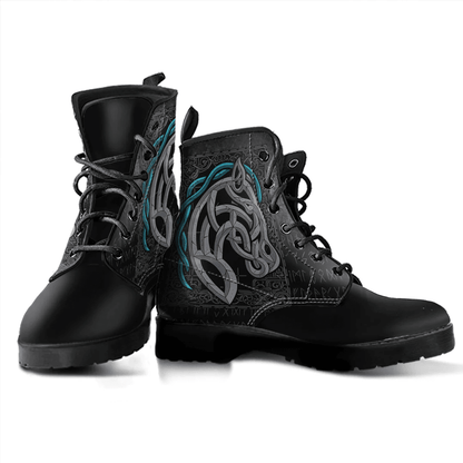 Boots Viking Age Sleipnir Eight Legged Horse Leather Boots