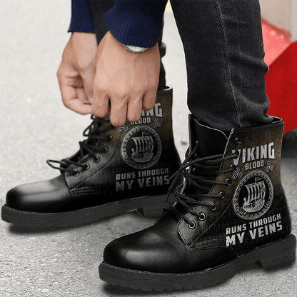 Boots Valhalla Viking Odin Norse Thor Nordic Leather Boots