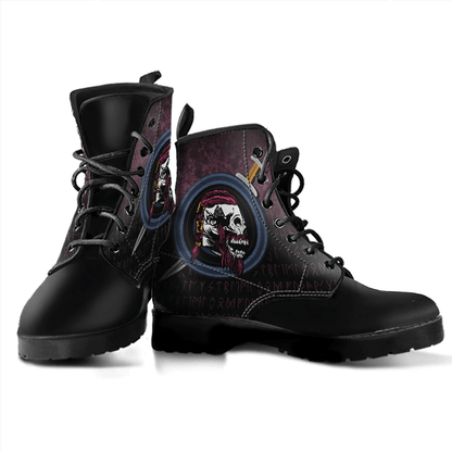Boots Viking Skull Leather Boots