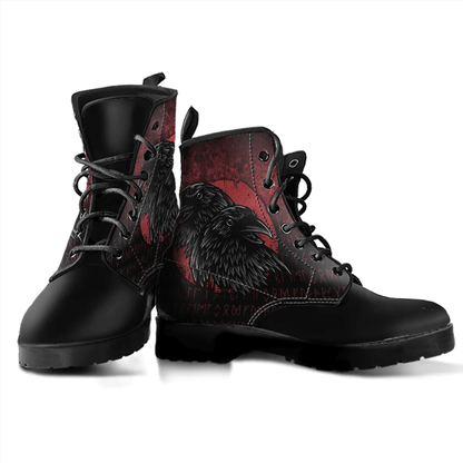 Boots Viking Ravens Leather Boots