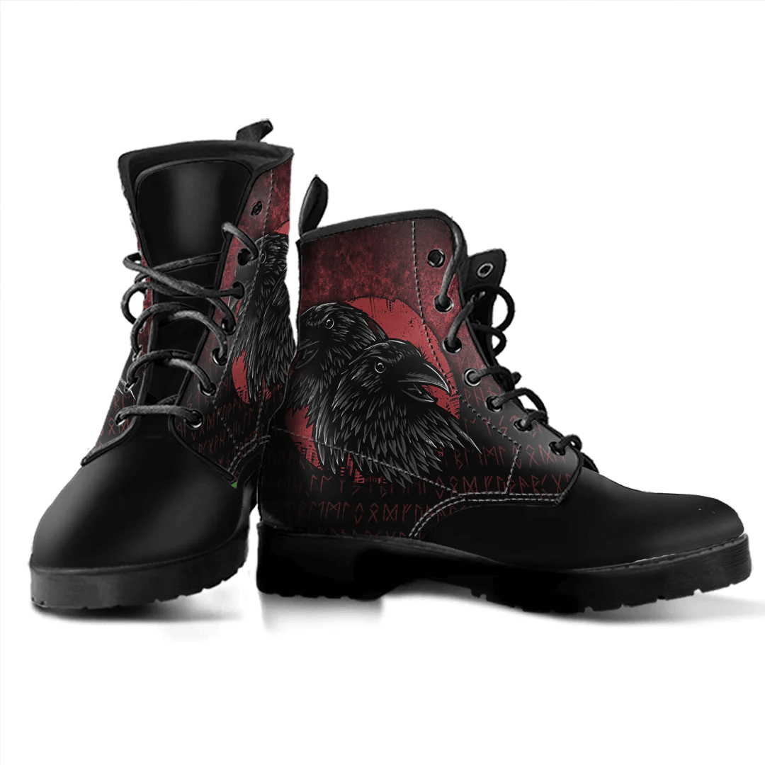 Boots Viking Ravens Leather Boots