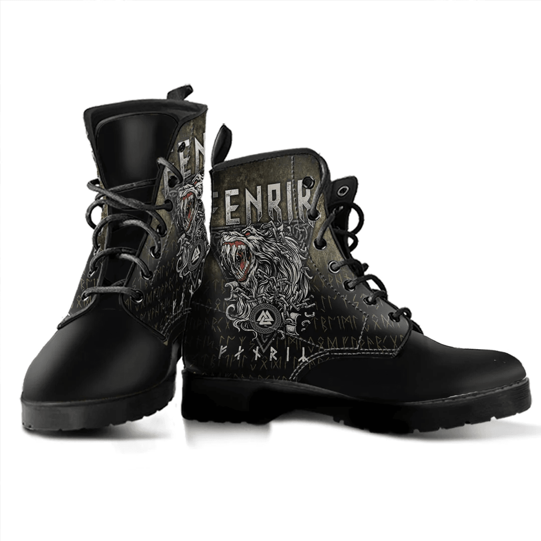 Boots Viking Wolf Fenrir Leather Boots