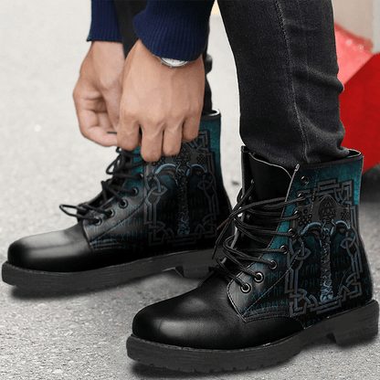Boots Viking Age God Of Thunder Hammer Leather Boots