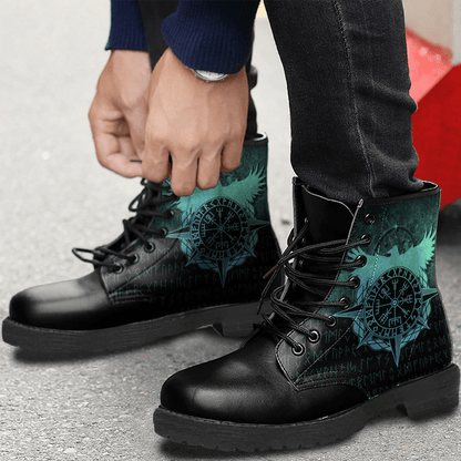 Boots Viking Fate 'Vegvisir Leather Boots