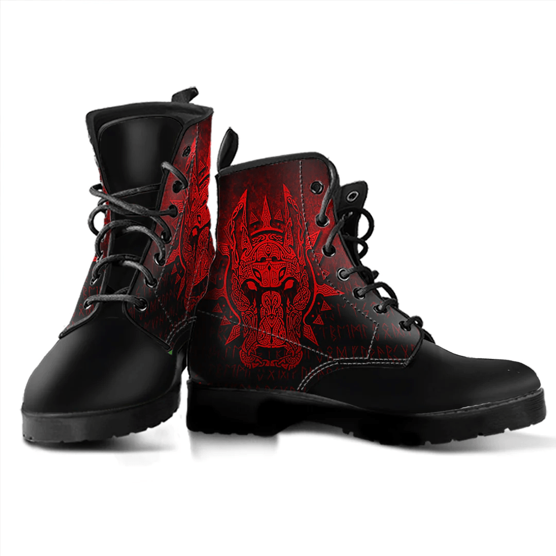 Boots Vikings Garm Hellhound Red Leather Boots