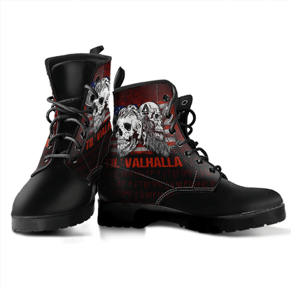 Boots Viking Us Flag' Til Valhalla Leather Boots