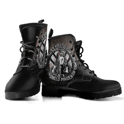 Boots Viking In A World Full Of Princesses Be A Shieldmaiden Leather Boots