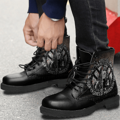 Boots Viking In A World Full Of Princesses Be A Shieldmaiden Leather Boots
